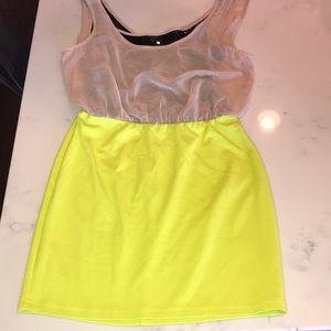 Neon and sequin dress